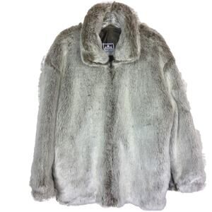 Beautiful Faux Gray Fox Coat SOFT & Gorgeo…